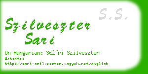 szilveszter sari business card